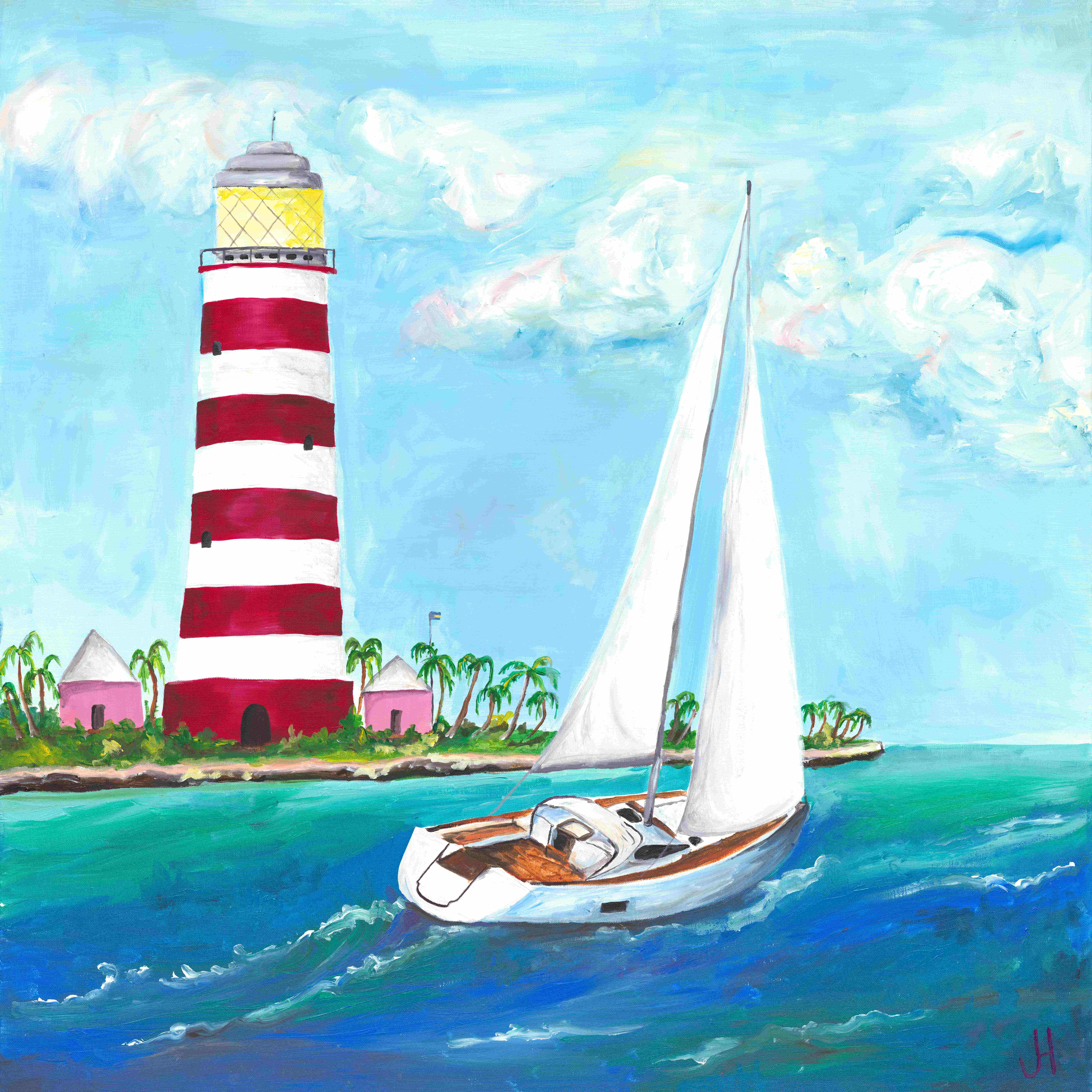 Sailboat & Lighthouse